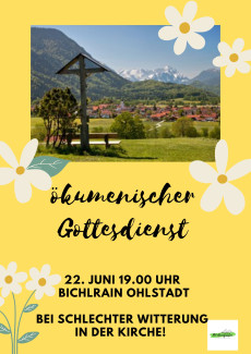 Einladung zum ökumenischen Gottesdienst im Juni 2024 in Ohlstadt